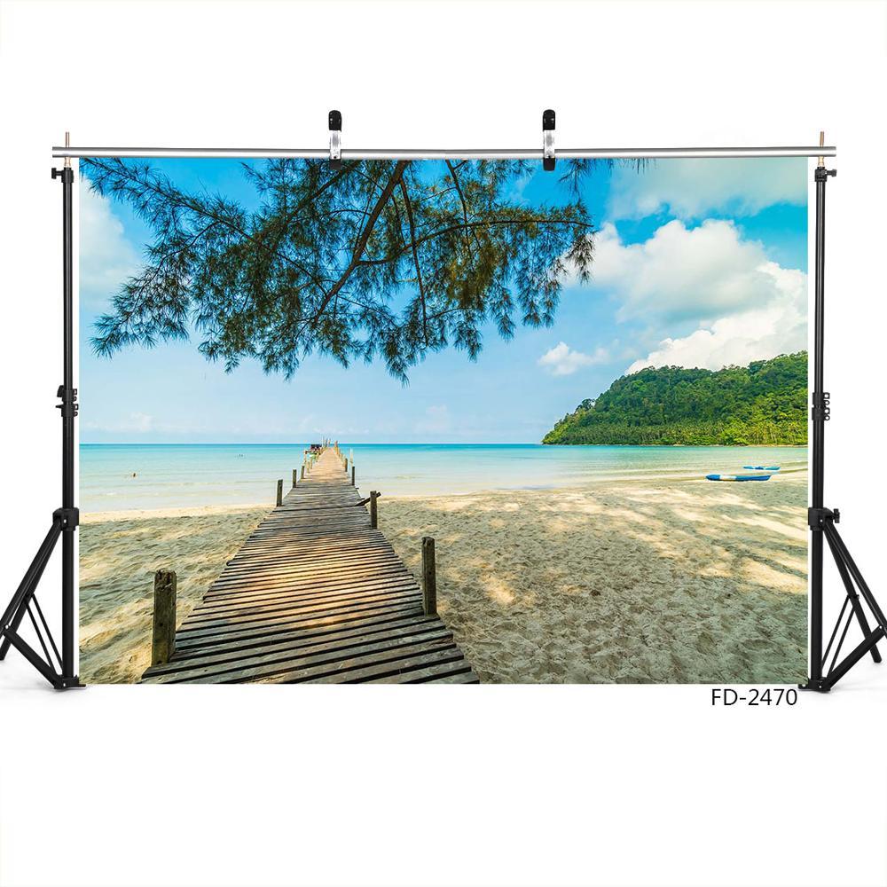 Изображение товара: Пляжное длинное коридор Виниловый фон для портретной фотосъемки фон для свадебной съемки возлюбленных для студийной съемки с изображением пляжа для студийной съемки
