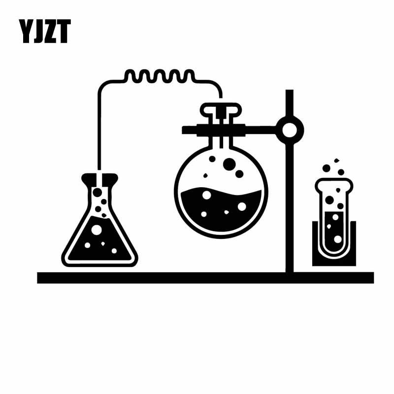 Изображение товара: YJZT 18,1 см * 11,5 см химическая лаборатория химия Виниловая Наклейка Декор Автомобильная наклейка черный/серебряный цвет