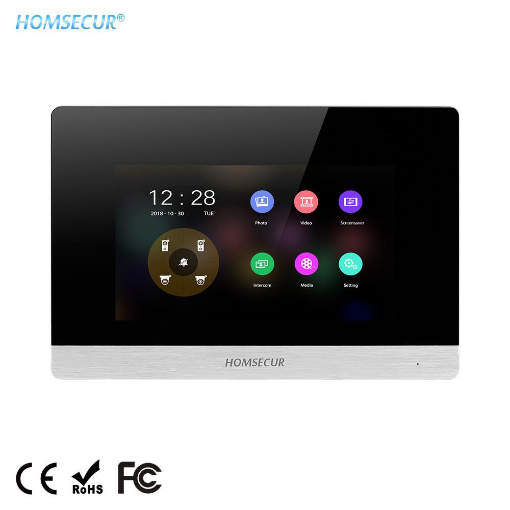 Изображение товара: Домофон HOMSECUR, 7-дюймовый сенсорный экран, BM716HD-S дюйма, с функцией записи, для домашней безопасности HDK