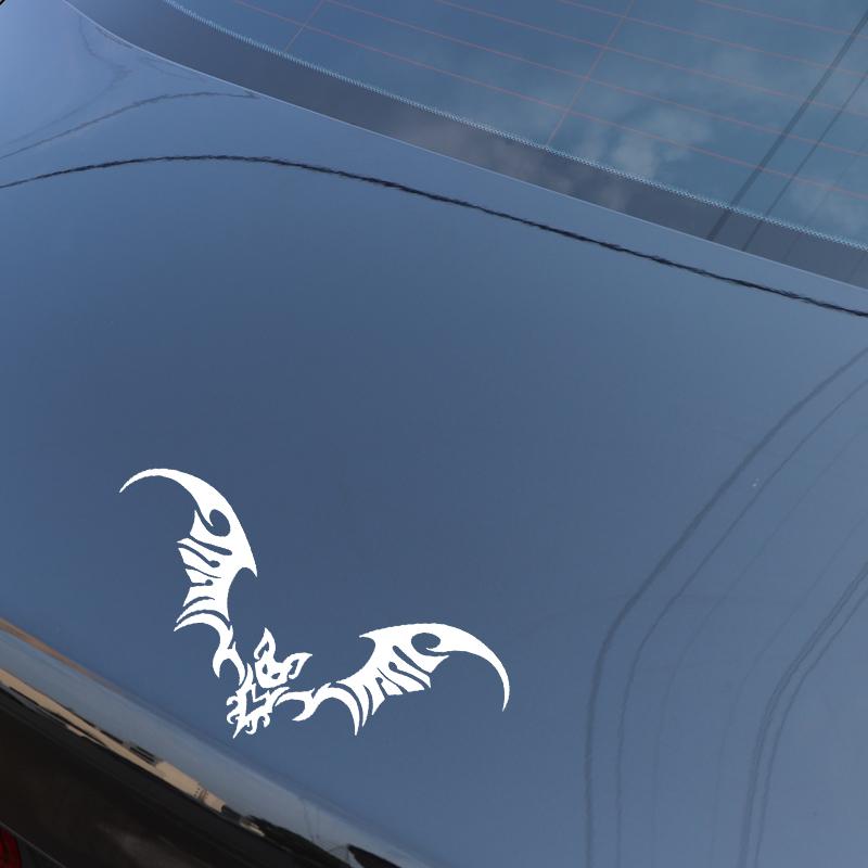 Изображение товара: YJZT 16,5 см * 7,8 см летучая мышь украшают креативные автомобильные стикеры бампер виниловая наклейка аксессуары черный/серебристый C4-2155