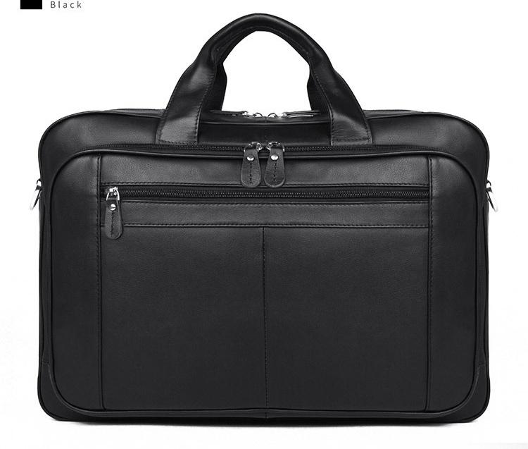 Изображение товара: Мужской деловой портфель, черная Водонепроницаемая брендовая дизайнерская сумка для ноутбука, ноутбука 17 дюймов, 2019