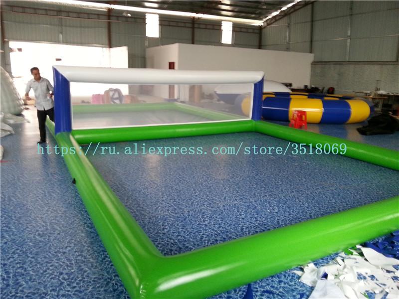 Изображение товара: Хит продаж, надувная водная волейбольная площадка из ПВХ, реквизит для игр в водный волейбол, закрытая водная волейбольная площадка на воздухе.
