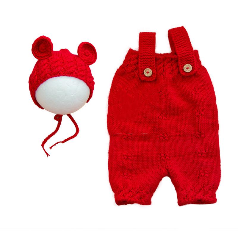 Изображение товара: Милый комплект с красной Свинкой для фотосъемки новорожденных, реквизит для фотосъемки малышей, одежда для фотографирования на сто дней