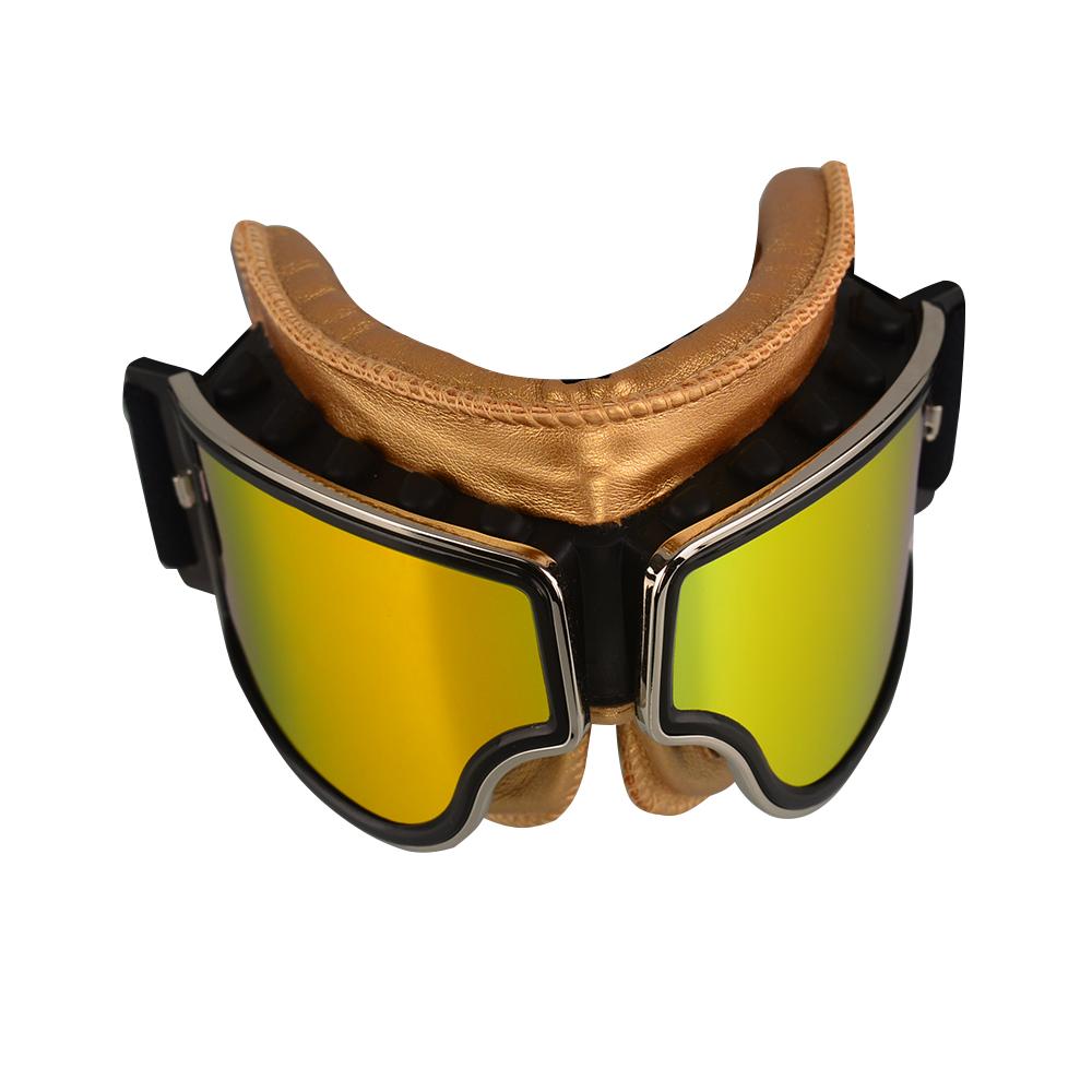 Изображение товара: Складные ретро-очки для мотоцикла пилот реактивного самолета крейсер Винтаж мото Байкер велосипедные очки скутер Очки