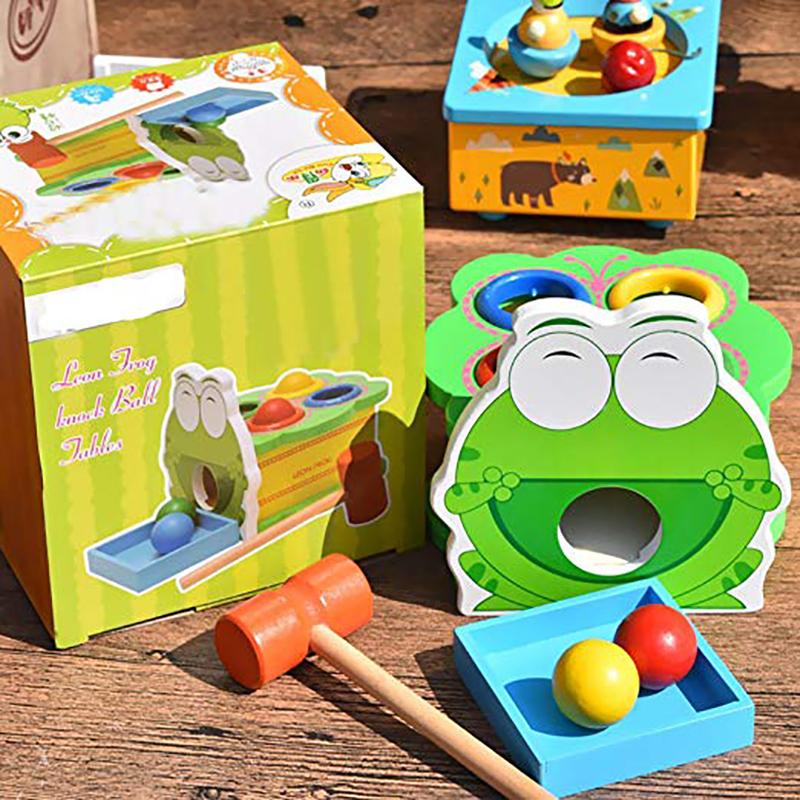 Изображение товара: Деревянная игрушка для детей, зеленый Леон, лягушка, перкуссия, Настольная игрушка, молоток, избиение, Детские Игрушки для раннего развития, подарок на день рождения