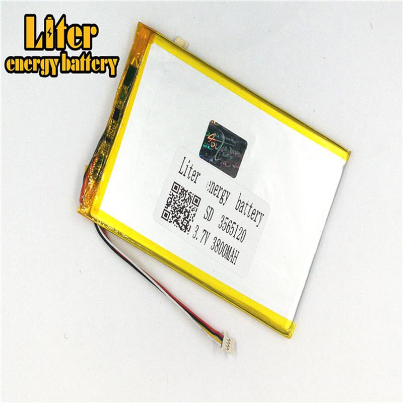 Изображение товара: Разъем 1,0-4P 3565120 3,7 V 3800mah планшетный ПК аккумулятор lipo батареи перезаряжаемый литий-ионный полимер