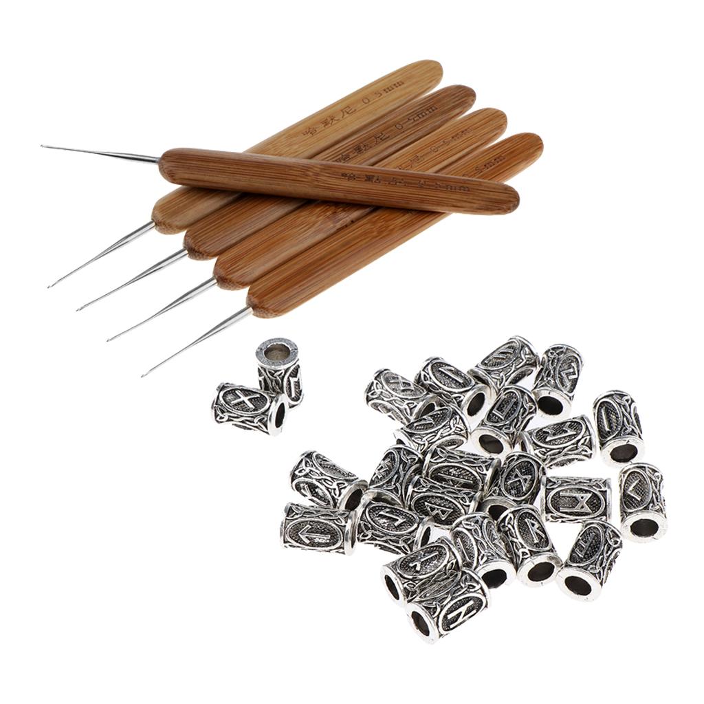 Изображение товара: Крючки-защелки для вязания, 24 шт., 0,5 мм, для подвесок для волос, бороды, ожерелья, для плетения микро косичек