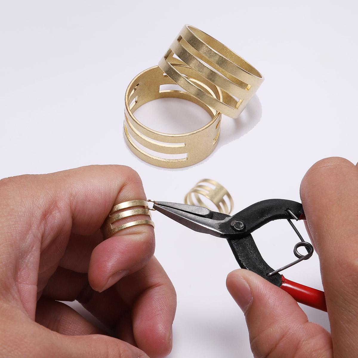 Изображение товара: Латунное кольцо для прыжков, открытые инструменты для закрытия пальцев, кольцо для открытия, вспомогательный инструмент для изготовления ювелирных изделий, Круглый Круг, бусинки, плоскогубцы