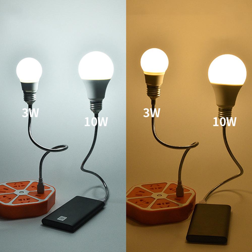 Изображение товара: Светодиодная лампа с пузырьковыми шариками, переносной аварийный USB светильник из ПВХ, работает с блоком питания, для кемпинга, палатки, 5 в постоянного тока, 3 Вт, 10 Вт