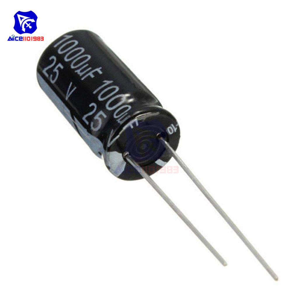 Изображение товара: Алюминиевый электролитический конденсатор Redial, 50 шт./лот, 25 в, 1000 мкФ Ф, емкость 11*18 мм, низкий электролитический конденсатор ESR