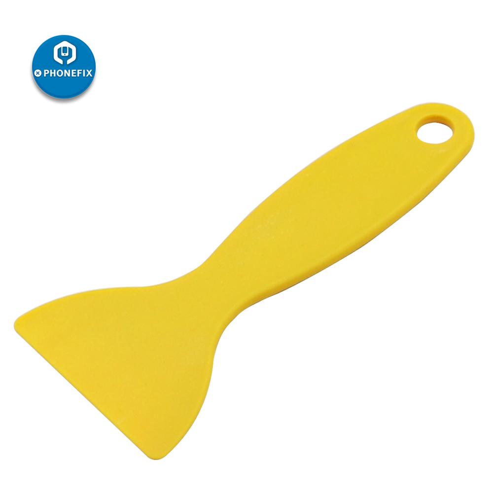 Изображение товара: Пластина желтый или черный пластиковый скребок Инструмент для iPhone Huawei мобильный телефон защитная пленка для экрана установить Приклеивание ручной инструмент