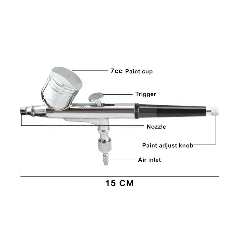 Изображение товара: Высококачественный Мини-распылитель для аэрографа 130 для дизайна ногтей, боди-арта, татуировок, игрушки модели для тортов, автомобильная живопись, самодельные работы