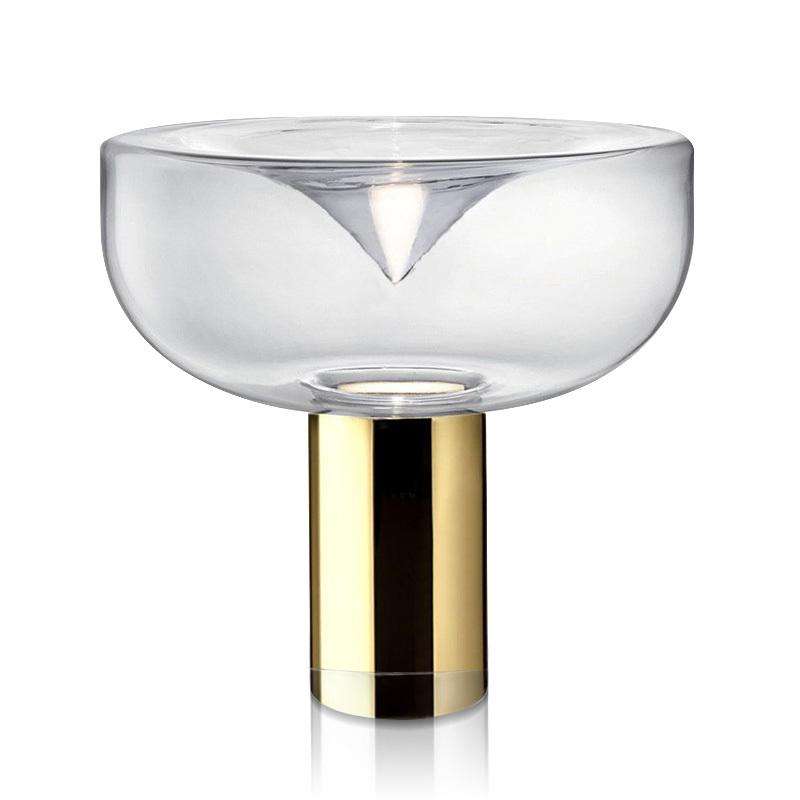 Изображение товара: Современная оригинальная стеклянная настольная лампа для гостиной, прикроватная лампа для спальни, лаконичная настольная лампа для Кабинета