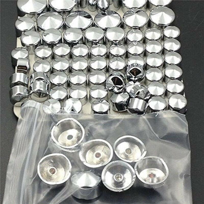 Изображение товара: 87x Chrome Bolt Toppers Cover Cap Kit For Ha/rley Davi/d/son Softail Twin Cam 84-06 Wheel Nut Screw Bolt Protection Covers Caps