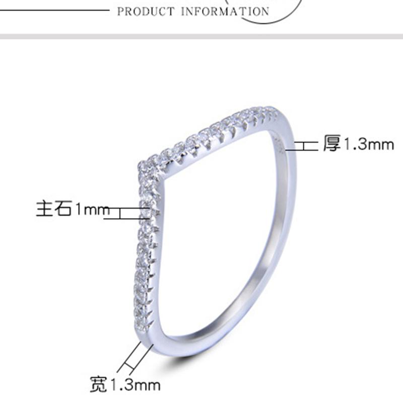 Изображение товара: Модное женское кольцо из чистого серебра 925 пробы, кольцо с волнистым кубическим цирконием, ювелирные изделия, стильные кольца для девушек, наряды