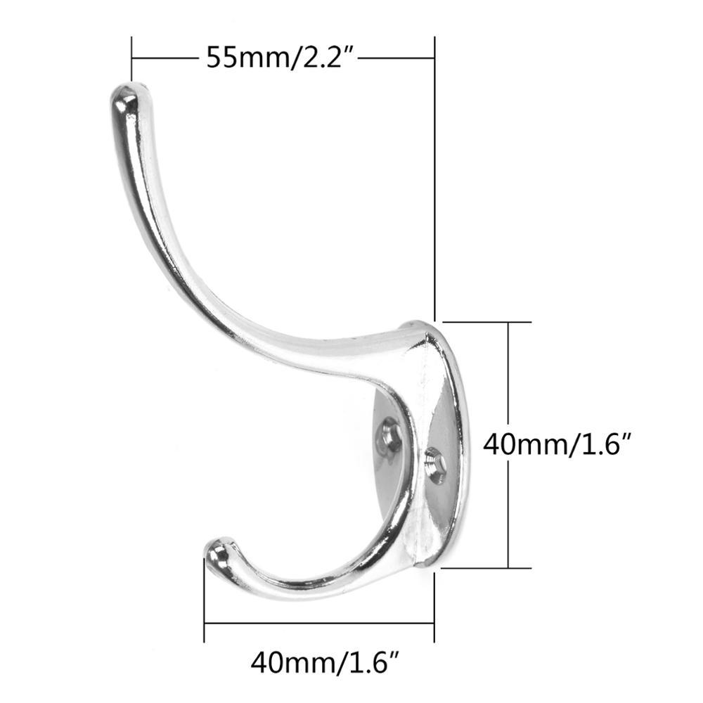 Изображение товара: 10 шт. двойные крючки для одежды, винтажные железные настенные крючки, деревенские крючки для ключей, сумок, шляп, деревенские крючки для халата для дома с винтами