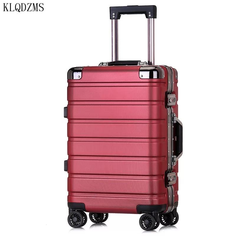 Изображение товара: Дорожный чемодан на колесах KLQDZMS 20/24 дюйма с алюминиевой рамой