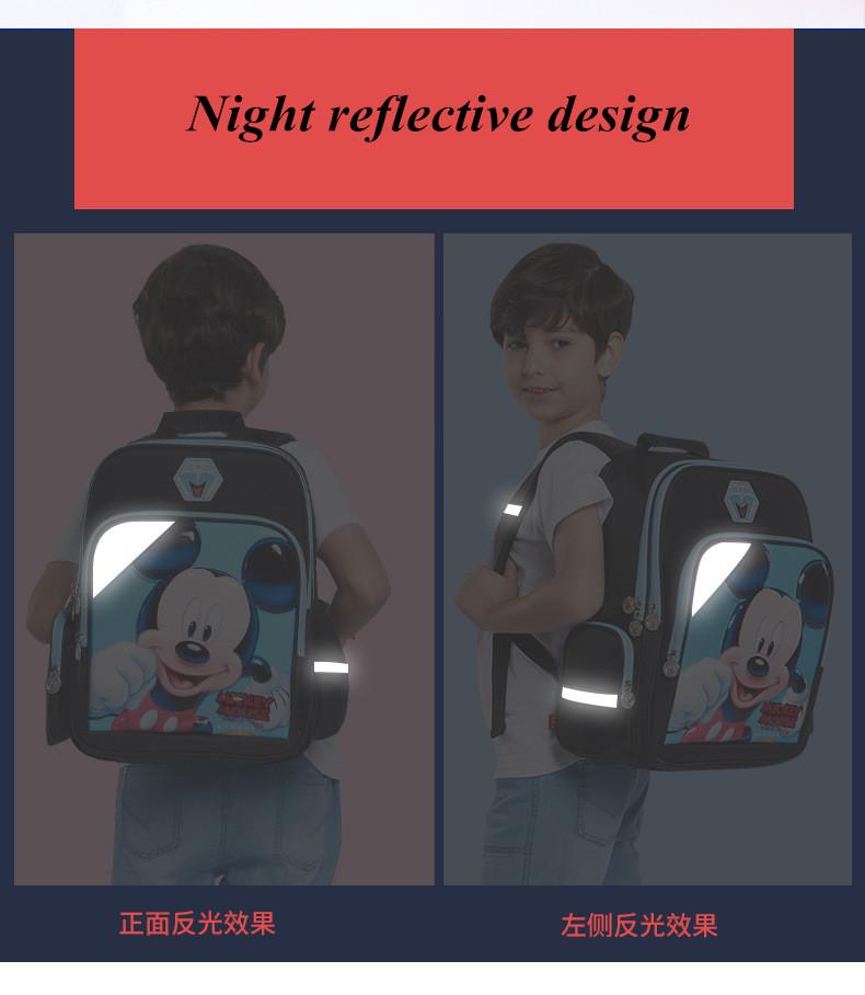 Изображение товара: Водонепроницаемая школьная сумка для мальчиков и девочек, рюкзак с мультипликационным изображением Микки Мауса, светоотражающий вместительный рюкзак, подарок