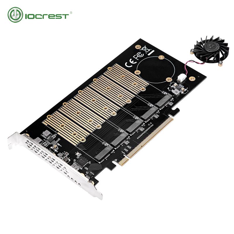 Изображение товара: Карта IOCREST PCIe 3,0-5 M.2(SATA ) B- Key, поддержка размеров 2280, 2260, 2242 и 2230