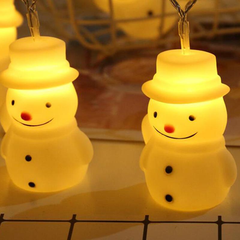 Изображение товара: Декоративная светодиодсветильник гирлянда с Санта-Клаусом, снеговиком
