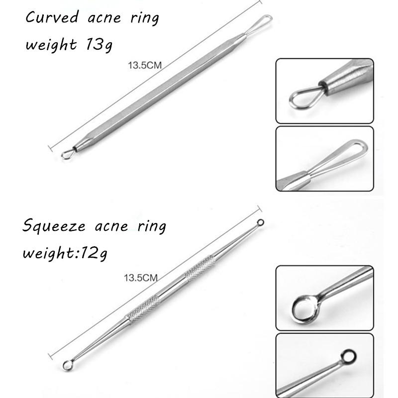 Изображение товара: Набор инструментов для удаления черных точек, из нержавеющей стали, 7 шт., зажим для комедонов, игл, пинцет для удаления прыщей, инструмент для ухода за кожей лица, 40 #713