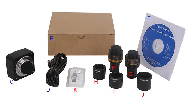 Изображение товара: Окуляр-микроскоп, 6,6 МП, USB2.0, C-крепление, цветная камера ecmos06600 кПа с CMOS-сенсором Sony IMX326, EP606600A Imageview