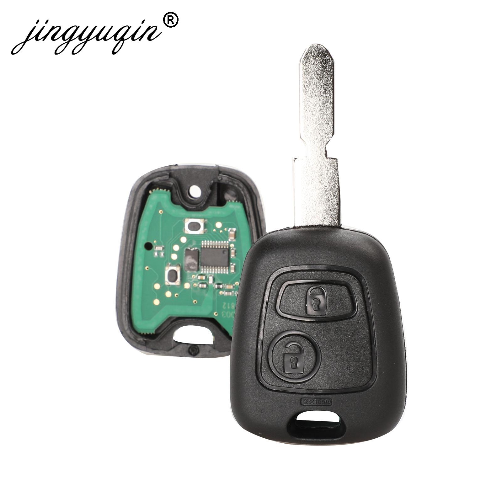 Изображение товара: Jingyuqin 2 кнопки для Peugeot 106 107 307 206 207 306 для Citroen C2 C1 C3 C4 дистанционный Автомобильный ключ 433 МГц ID46 Замена Fob