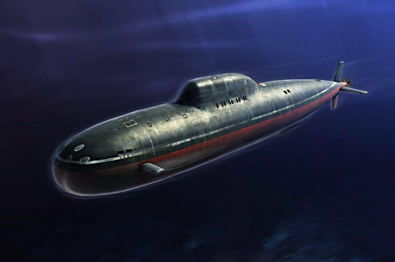 Изображение товара: Модель подводной лодки Hobby Boss 83528, комплект для подводной лодки в русском стиле, модель подводной лодки класса SSN Dunker, 1/350