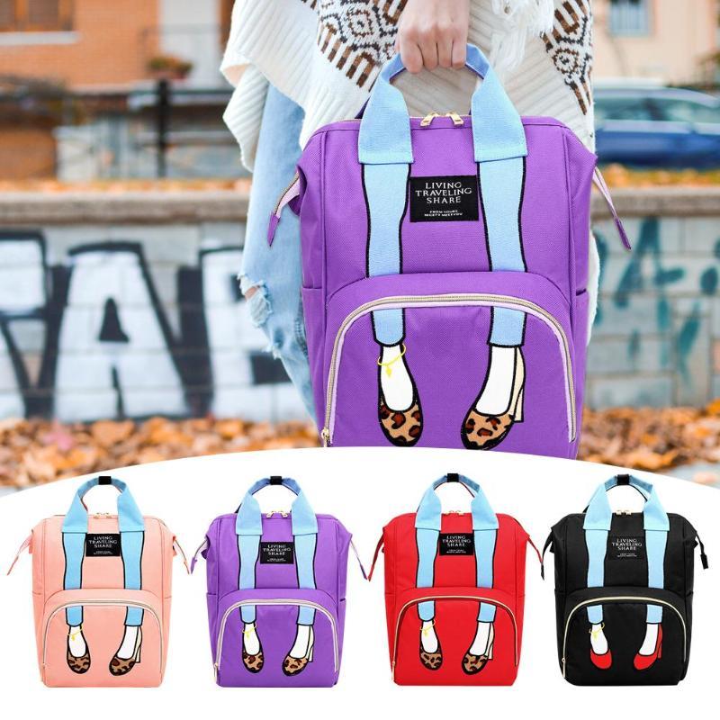 Изображение товара: Модные сумки для подгузников, сумки для ухода за ребенком, рюкзаки для путешествий для мамы, большие вместительные сумки для подгузников, сумки с верхней ручкой, женский рюкзак, сумки на плечо