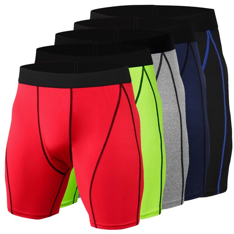 Изображение товара: Компрессионные шорты, мужские шорты, мужские трико для бега, бодибилдинга, тренировок, быстросохнущие штаны