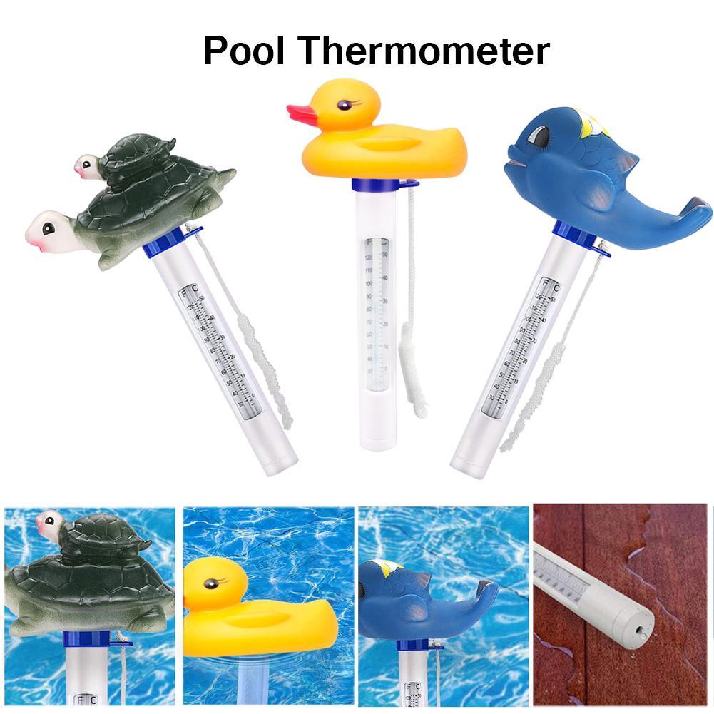 Изображение товара: Милый животный плавающий термометр для всех наружных и внутренних бассейнов, спа/Горячие ванны, датчик воды для бассейна, термометр