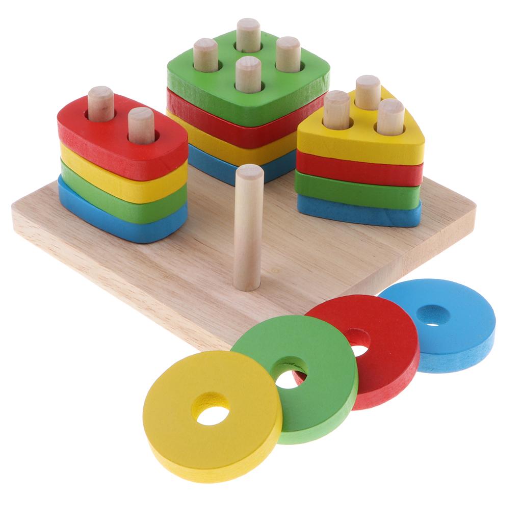 Изображение товара: Материалы по методике Монтессори, математическая геометрическая форма, Когнитивная Строительная игрушка, детская головоломка для детей, деревянная форма, сортировочные игрушки