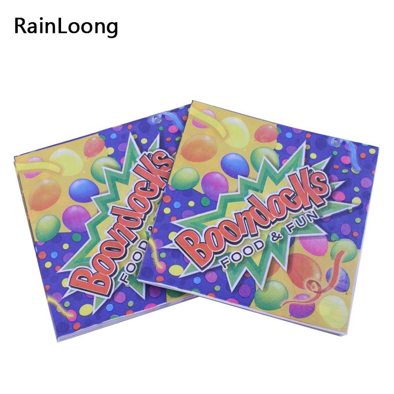 Изображение товара: [RainLoong] салфетка с принтом в виде воздушных шаров для празднования дня рождения, салфетки для украшения, декоративные салфетки 33*33 см, 1 упаковка