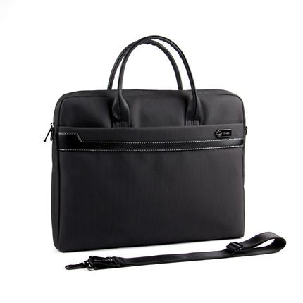 Изображение товара: Черная портативная мужская Сумка для документов, А4 портфель, офисный органайзер для файлов, сумка на молнии