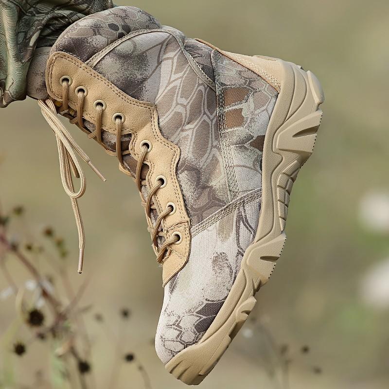 Изображение товара: QWEDF/мужские ботинки; Камуфляжная обувь для улицы; Высокие ботинки для пустыни; Охотничья поле; Армейские фанаты; Тактические тренировочные военные ботинки; A4-81