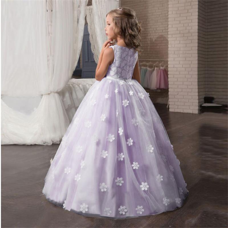 Изображение товара: Винтажное платье с цветочным рисунком для девочек, на свадьбу, вечеринку, для принцессы, для конкурса, длинное платье, Детские платья для девочек, официальная одежда