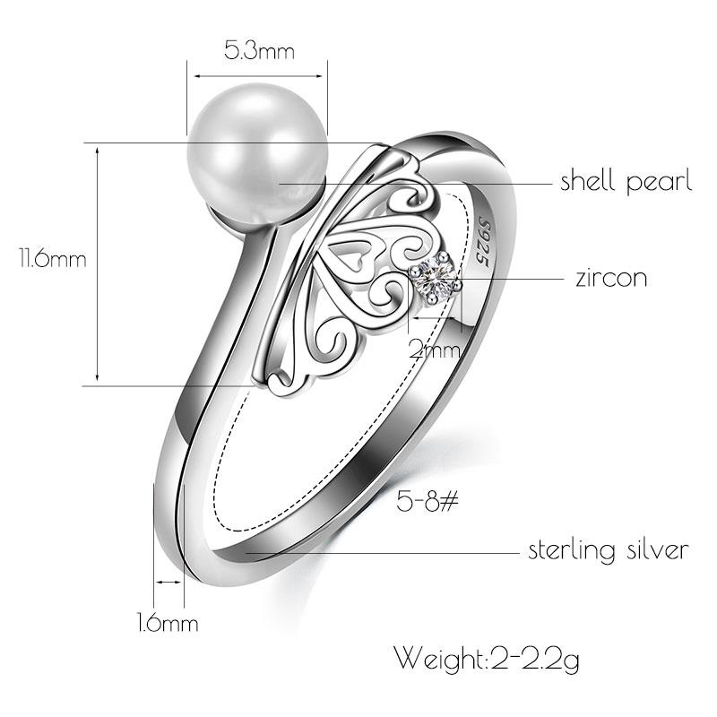 Изображение товара: Кольцо женское из серебра 925 пробы с кубическим цирконием и жемчугом