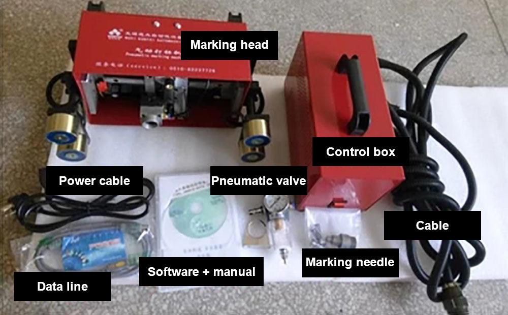 Изображение товара: 150*50 мм портативная пневматическая маркировочная машина для VIN-кода, автомобильный каркас двигателя, мотоцикла, транспортного средства, номер рамы