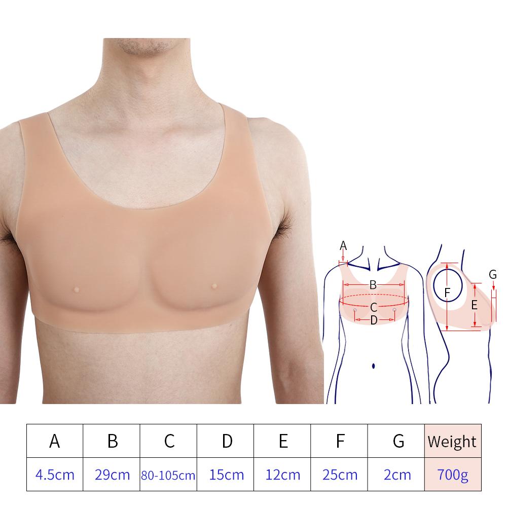 Изображение товара: 700 г УП для мышц грудной клетки толщина 2 см платье для вечерние Мужская искусственная имитация мышц живота