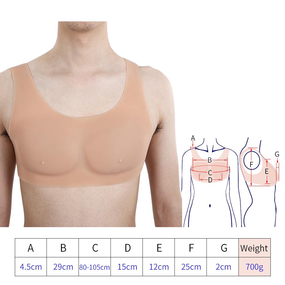 Изображение товара: 700gArtificial силиконовые мышцы Реалистичная подделка мышц груди для мужчин груди мышцы men te мужчин t Трансвестит Маскарад косплей