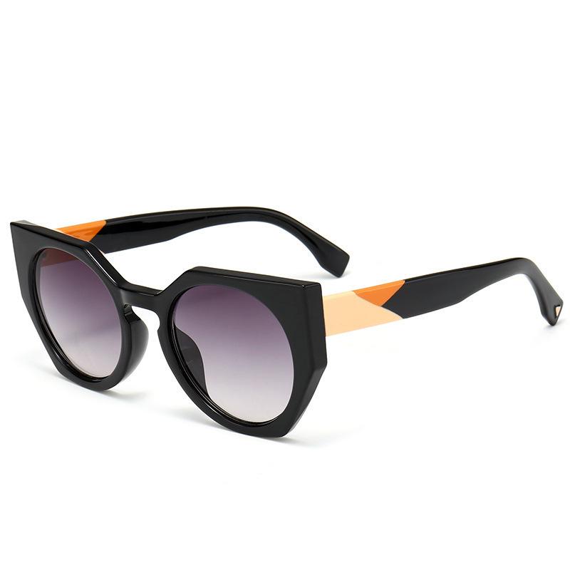 Изображение товара: Солнцезащитные очки HD женские, роскошные модные круглые брендовые дизайнерские солнечные очки «кошачий глаз» в винтажном стиле, 2019