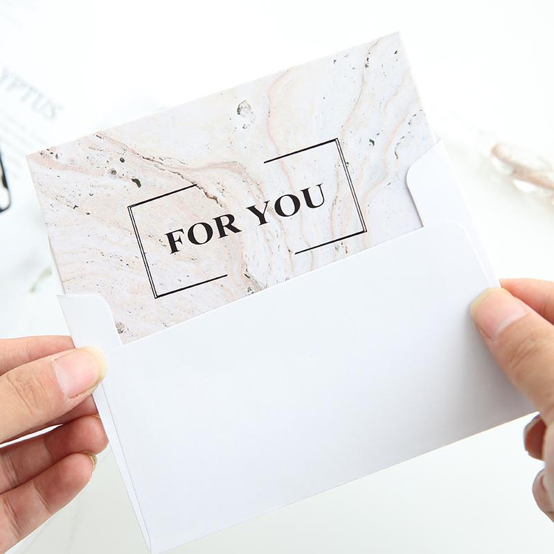 Изображение товара: Креативный Простой Мраморный конверт для поздравительной открытки, горячее тиснение, спасибо, открытка, пригласительная карта, праздничные аксессуары