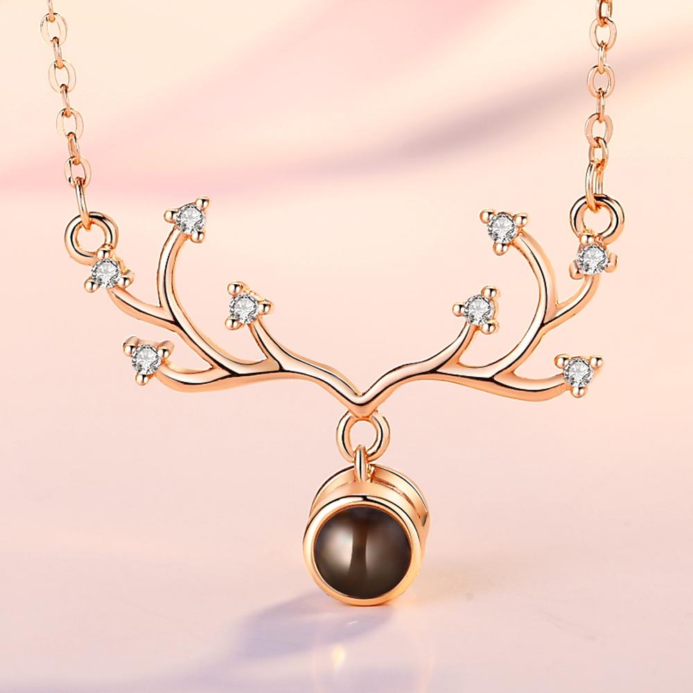 Изображение товара: Модное Элегантное женское ожерелье M925 Подвеска длинное ожерелье мульти-цепочка серебряное покрытие ювелирное изделие подарок на любовь