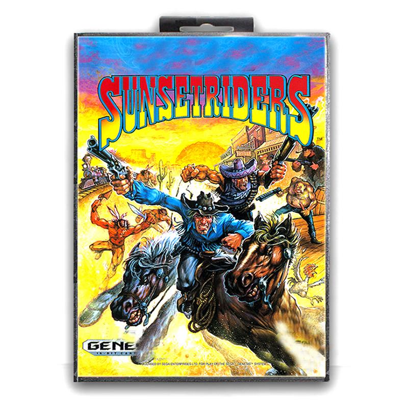 Изображение товара: Игровая карта Sunset Riders с коробкой для 16-битной Sega MD для Mega Drive для видеоконсоли Genesis
