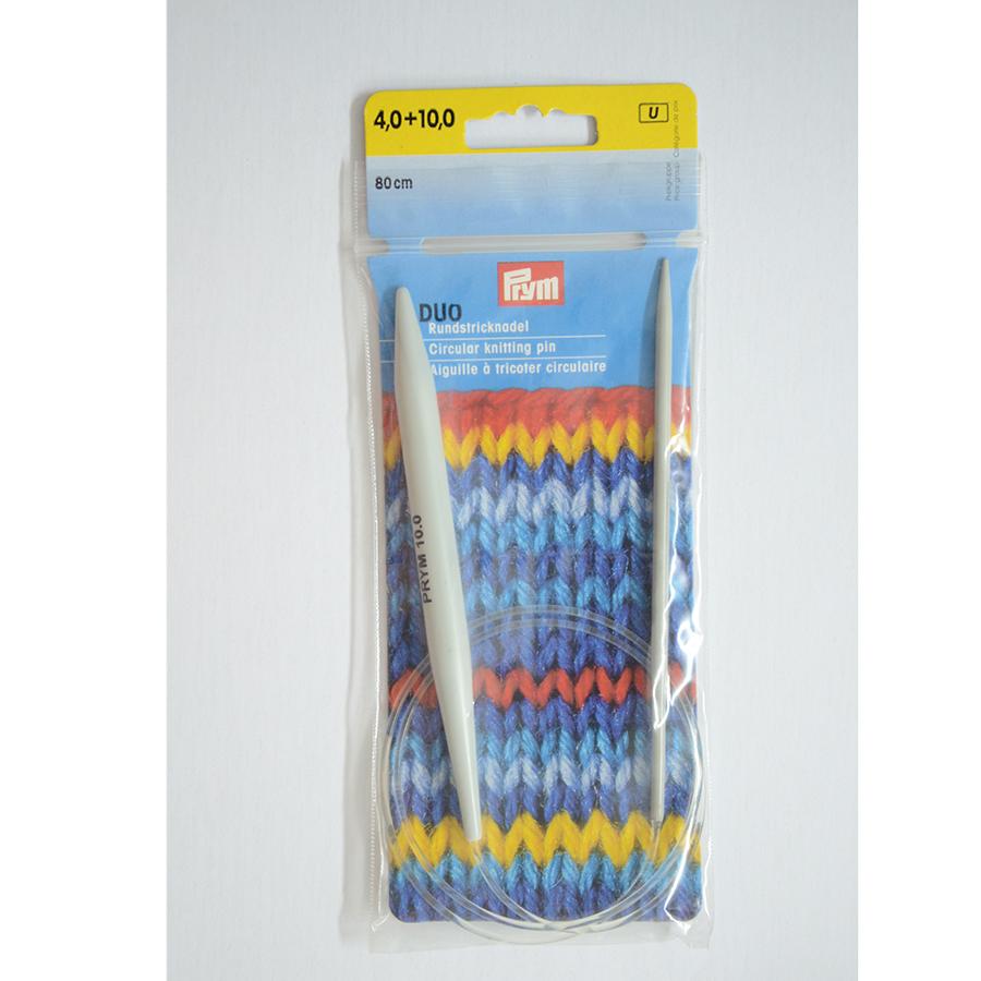 Изображение товара: Ring-игла для вязания, 211884, круглые вязаные булавки, алюминий 4,0 ММ, пластик 10,0 мм, 80 см, лоскутное шитье