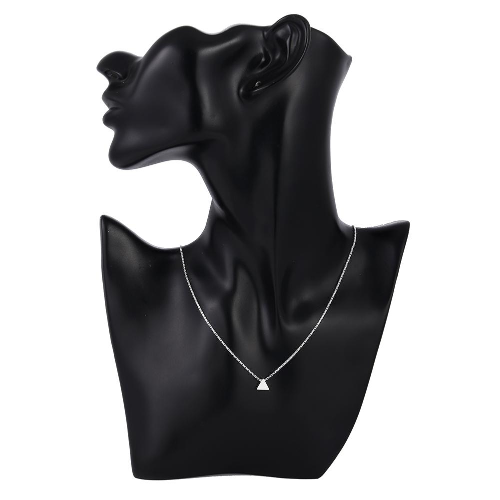 Изображение товара: Оптовая продажа, подвеска серебряного цвета, женское ожерелье, ювелирные изделия, женская модная Милая цепочка, модель JSHLN055