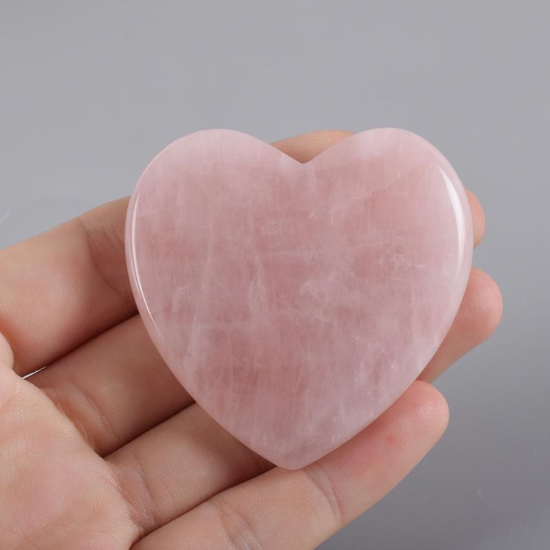 Изображение товара: Роза Кварц сердце камень фигурки миниатюрные 50 мм любовь исцеляющая энергия натуральный камень домашний декор фэн шуй Кристалл Модель