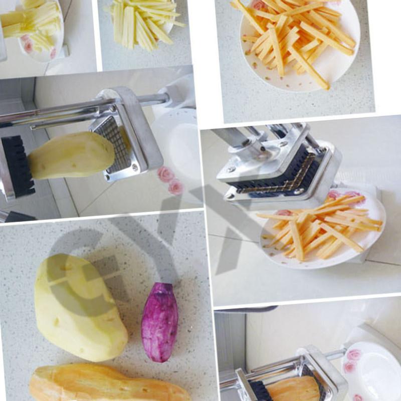 Изображение товара: Коммерческая машина для резки картофеля фри из нержавеющей стали, бытовая вертикальная машина для картофеля фри, ручная режущая машина