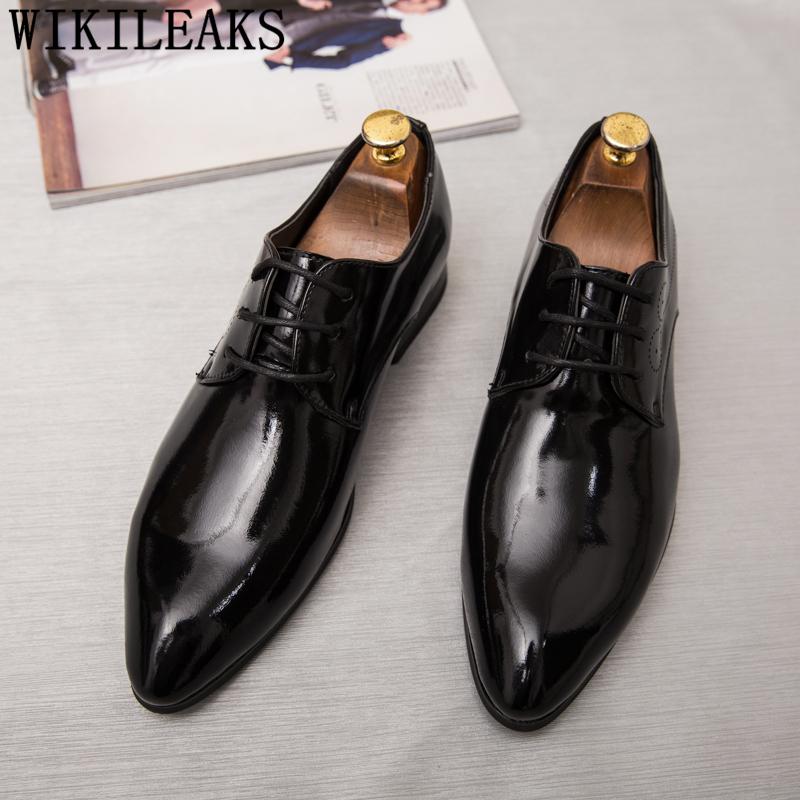 Изображение товара: Туфли мужские кожаные классические, брендовые официальные туфли в итальянском стиле для офиса, для парикмахера, элегантные, большие размеры 48