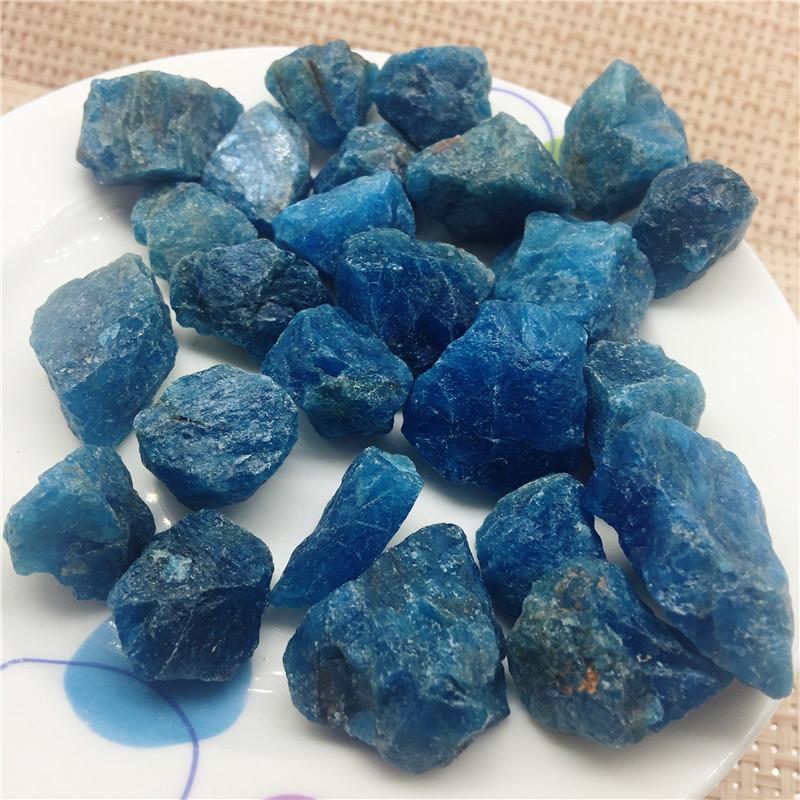 Изображение товара: Натуральный сырой Синий Апатит, необработанные камни из кристаллического гравия, минералы и камни, необработанные драгоценные камни, образец